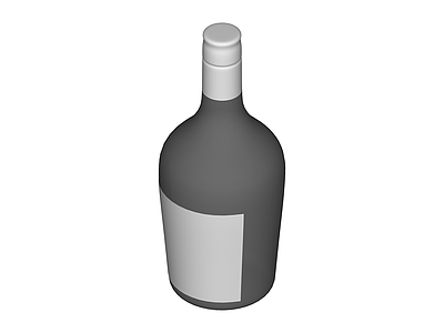 灰色磨砂酒瓶