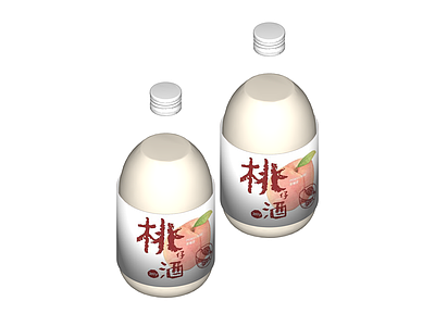 带盖桃酒玻璃瓶