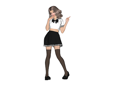 JK制服女性人偶