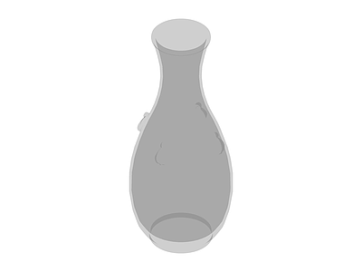 双耳长颈陶瓷花瓶