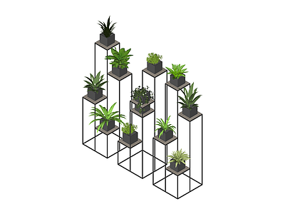 多层组合绿植花架