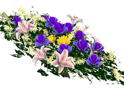 紫粉百合花艺组合