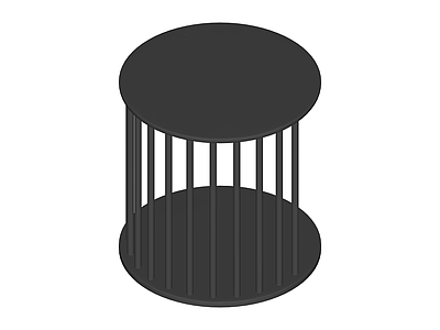 圆柱形镂空边几