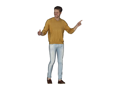 站立姿态男性人物