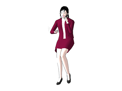 站立女性人物模型