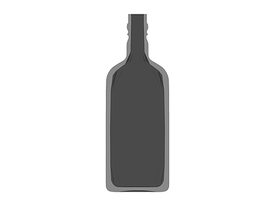 深灰色玻璃酒瓶
