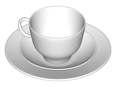 白模茶杯茶托