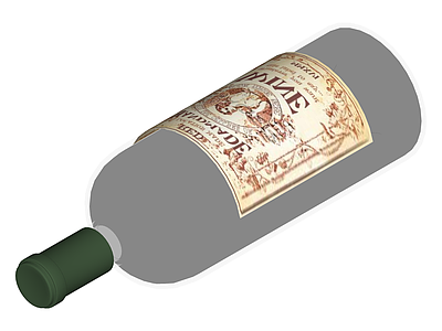 带标签的葡萄酒瓶