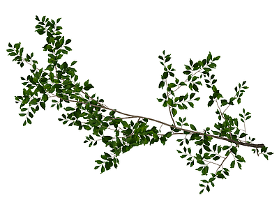 带盆绿植景观模型