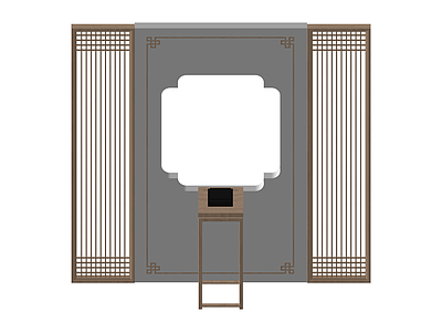 中式镂空屏风隔断