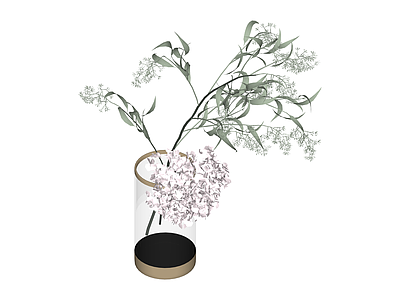 玻璃花瓶插花组合