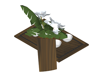 花艺与茶具组合
