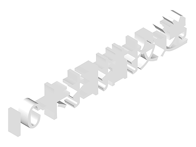 3D艺术字体雕塑