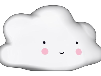 白色卡通云朵摆件