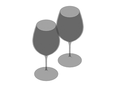 灰色高脚酒杯