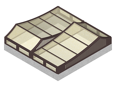 传统坡屋顶建筑组件