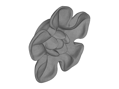 抽象花瓣装饰雕塑