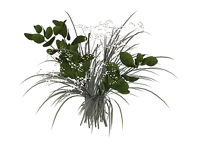 绿植花艺组合模型