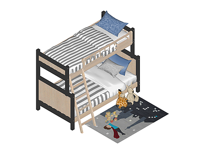双层儿童床组合
