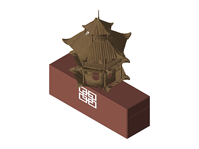 中式多层塔楼模型