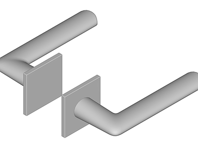 L型金属门把手