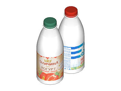 牛奶与酸奶组合瓶