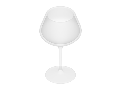 白色高脚酒杯模型