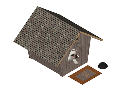带宠物狗木屋组件