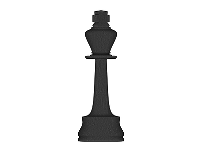 黑色纹理国际象棋王