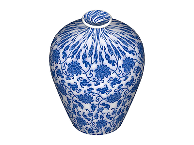 青花缠枝莲纹梅瓶