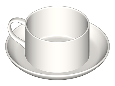 白模茶杯茶托组合