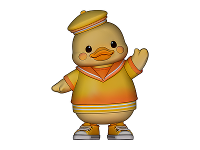 穿水手服卡通鸭子
