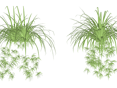 景观绿植组合模型
