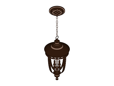 深褐色古典吊灯