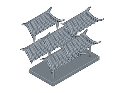 中式多层飞檐建筑