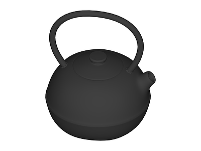黑色铸铁水壶