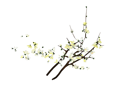 仿真梅花花枝组合
