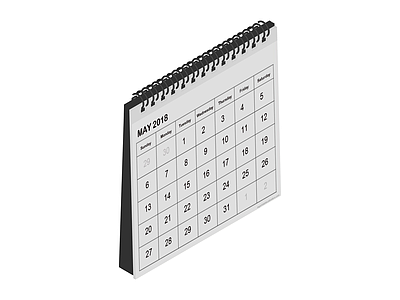 桌面日历模型