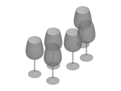 透明玻璃高脚酒杯组合