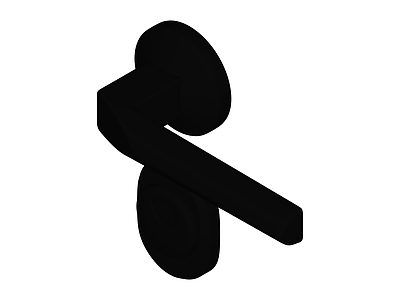黑色现代门把手组件