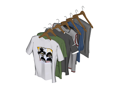多件悬挂服装组合