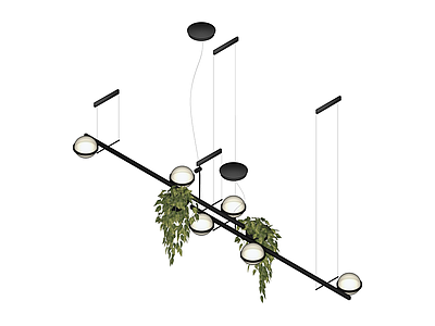 带绿植组合吊灯