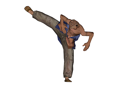 3D人物武术动作模型