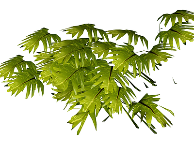 绿色仿真植物枝叶组件