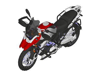 宝马摩托车3D模型