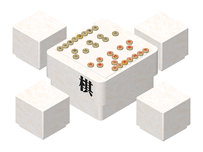 大理石纹理象棋桌
