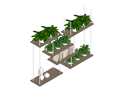 现代组合吊柜置物架