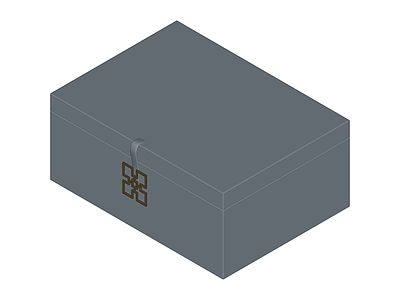 带锁扣装饰收纳盒