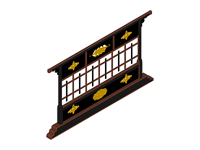 黑金中式装饰屏风