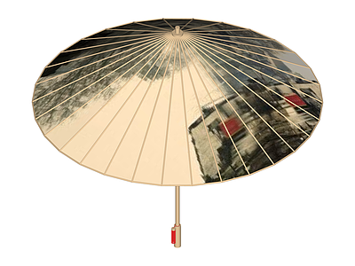 中式油纸伞组件